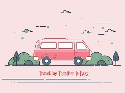 Bus Hire - tried some colours bus illustration redbus vector
