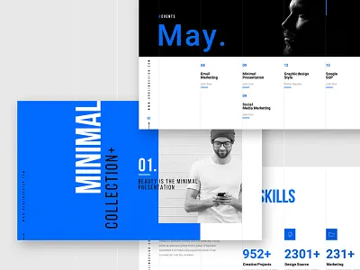 MarketMe : Grids Minimal Powerpoint Template by Mark Zugelberg kit marketme minmalist powerpoint template ui ux