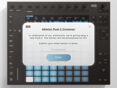 DailyUI - #097 - Giveaway 097 ableton dailyui giveaway push 2