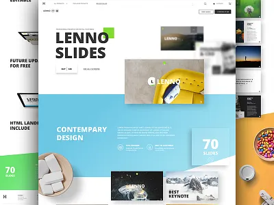 Lenno Slides buy goods keynote market me powerpoint presentation resources slides ui ui kit ux