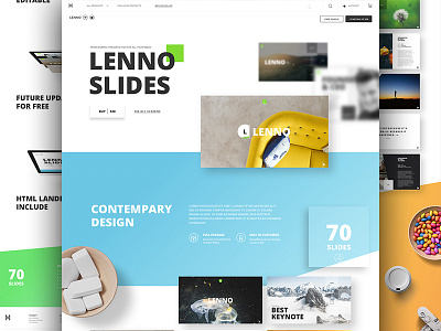 Lenno Slides buy goods keynote market me powerpoint presentation resources slides ui ui kit ux