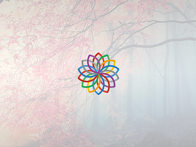 Flower Logo branding color design flower identity logo nature symbol