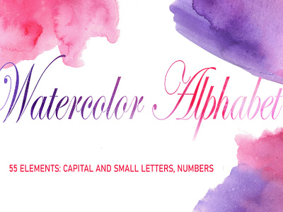 Watercolor alphabet