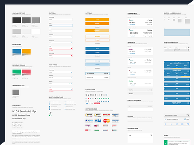 UI Kit - Web Mobile Application design specification ui kit visual guide web application