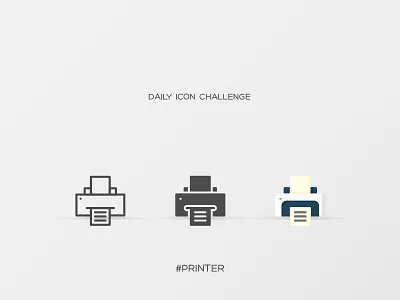 Daily Icon Challenge #printer #007 design hardware icon paper printer vector