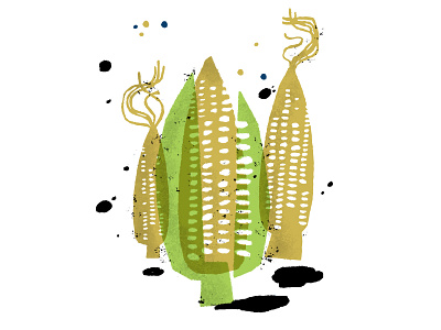 Wedding Invite - spot illustrations corn food spot illustration wedding