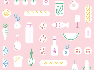 Food food illustration illustrator line art vector
