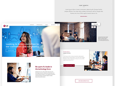 LG Electronics Careers career electronics hero interface tech ui ux web web design