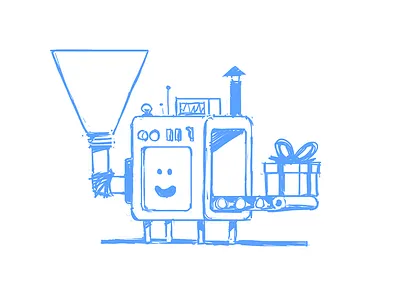 The Machine concept illustration machine progress