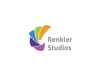 Renkler Studios Logo colors concept creative filming icon identity logo media production studio