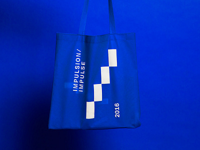 Impulse branding brochure computer editorial geometry lo fi pixel print program texture tote bag