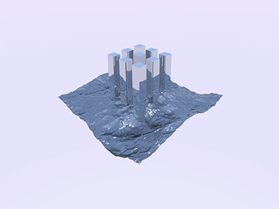 〜||||||〜 3d animation blender gif loop minimal motion surreal water