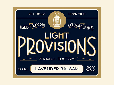 Light Provisions candle hand lettering illustration label lettering type