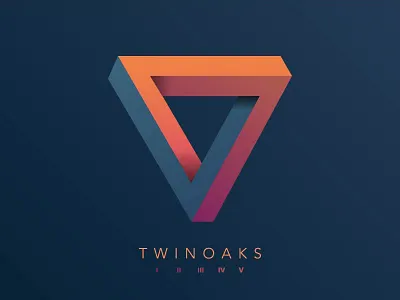 TWINOAKS V anniversary five geometry gradients impossible penrose triangle twinoaks