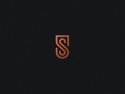 SS Monogram copper crest letter lettermark logo monogram s