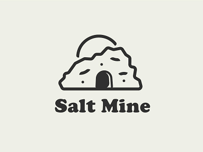 Salt Mine logo logomark salt thick lines