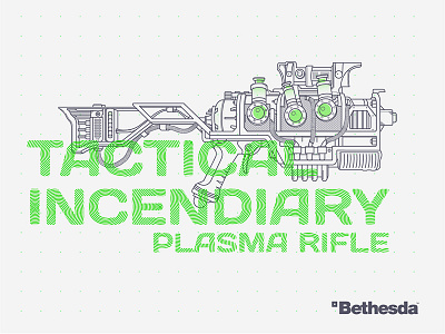 Fallout 4 - Tactical Incendiary plasma rifle art bethesda design fallout game graphicdesign gun namadko plasma ukraine. kiev vector weapon