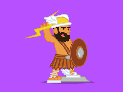 *lightning bolt sound effects* armor avatar beard character god greek lightning roman zues