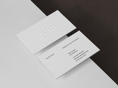 Studio Goat businesscards custom embossing hotstamping identity lettering letterpress logo minimal simplicity typeface wordmark