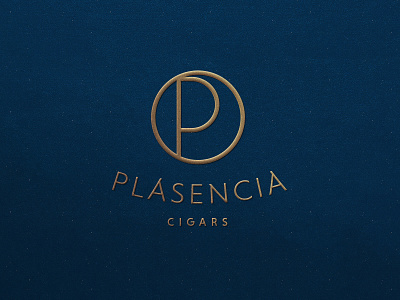 Plasencia Cigars brand cigars cuban design. gold icon logo logotype mark p logo smoke tobacco