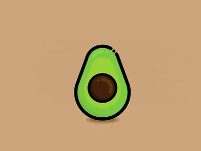 Avocado avocado design flat food fruit healthy icon illustration vegetable