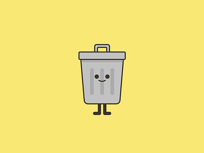 Trash Icon. art basket design graphicdesign happy iconaday iconography icons illustration outline trash vector