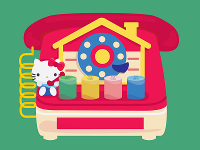 So Call Me, Kitty hello kitty phone red toy vintage