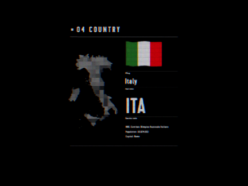 Italy animation country gfx italy map motion styleframe tab ui