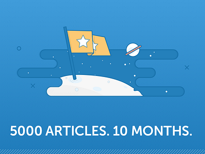 Milestone Accomplished! flag healthcare illustration mailer milestone moon space stars thanks vector