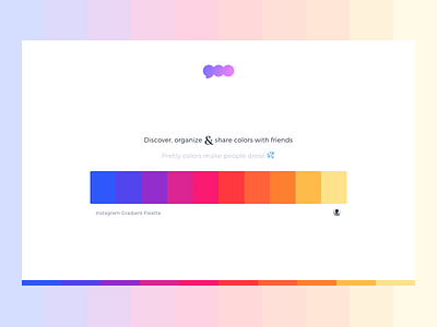 Goo Landing Page color goo gradient instagram landing minimal page palette web