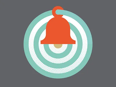 Bell The Ring bell branding graphics icon illustration raster ring ripples symbol wall