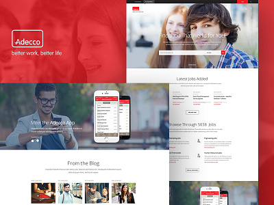 Adecco UI/UX app clean design flat mobile ui user experience user interface ux webdesign website