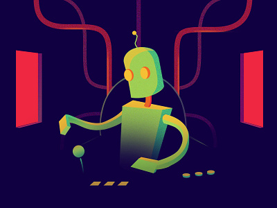 Children's Book Illustrations book children design designs illustration illustrations robot sky travel vector