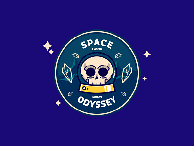 Space Odyssey icon lason logo odyssey skull space spark star vector vectorart