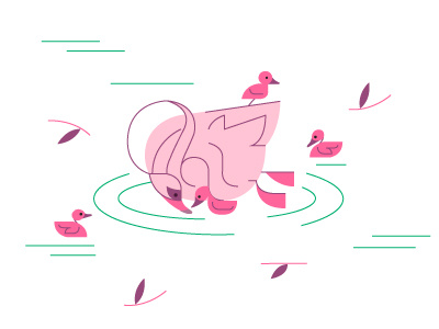 swans part 2 flatdesign icon illustration moving sketch swan
