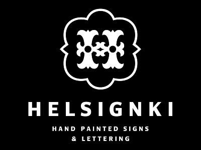Helsignki emblem handlettering identity lettering logo sign painting studio type design