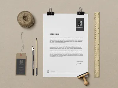 Hartholz Branding branding furniture logo stationery wood