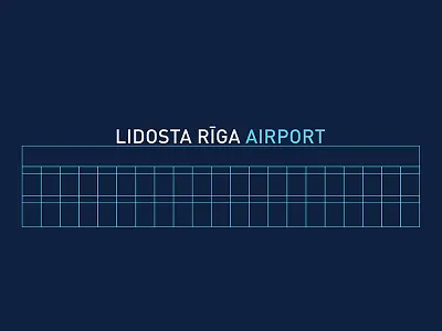 Riga International Airport entrance airport blueprint brand branding corporate identity riga signage typography