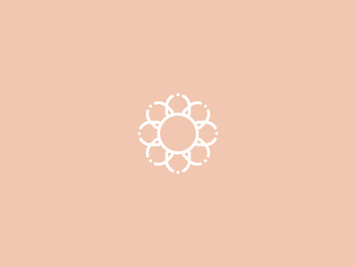 Flower beautician beauty brand circle floral flower icon identity logo mark petal salon