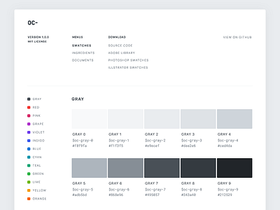 Open color website color colors opencolor scheme swatches ui web