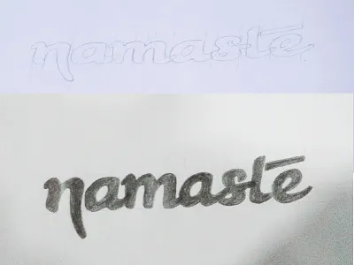 WIP - Namaste Chai custom type lettering logo logo type sketching