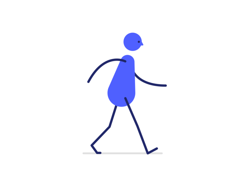 Basic Walk Cycle animation cycle gif learning stickman walk