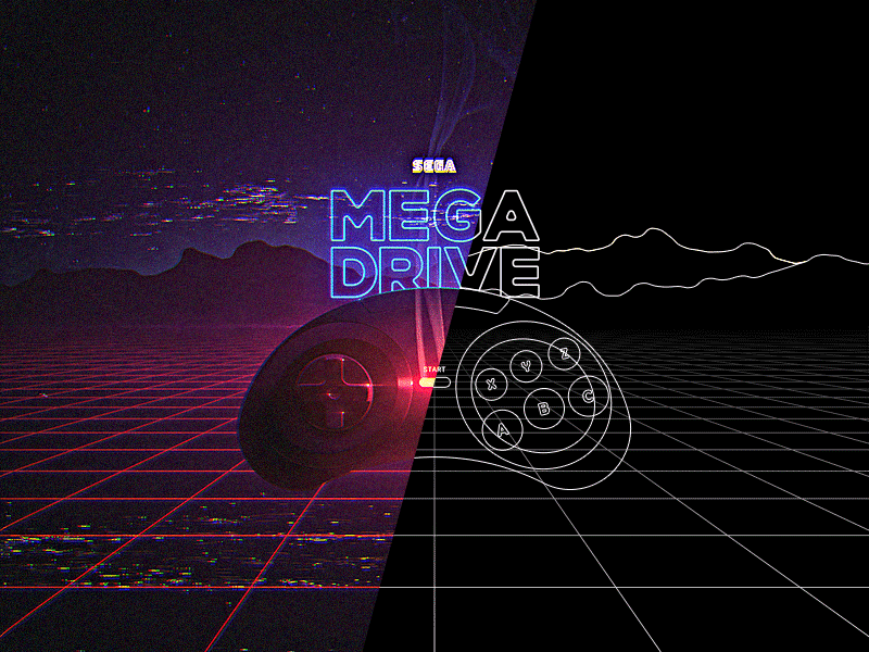 Mega Drive Process megadrive sega synthwave