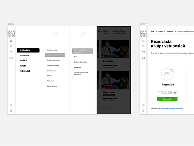 SND - menu / concept app layout mobile slovak snd ui ux web wezeo