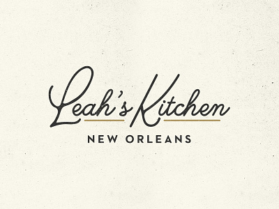 Leah's Kitchen branding food identity lettering logo logotype louisiana mark new orleans restaurant script typography