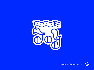 Joy Stickers blue free happy joy smile stickers