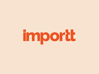 Importt > concept import logo orange trade type typograhy