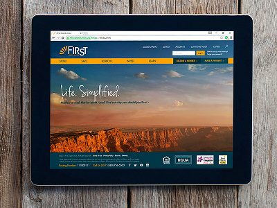 Responsive Credit Union Website Design banking credit union homepage responsive typography web design