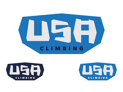 USA Climbing Blue Shield (Alternates) illustrator logo vector