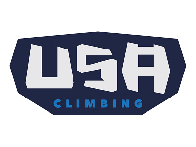 USA Climbing Blue Shield illustrator logo vector